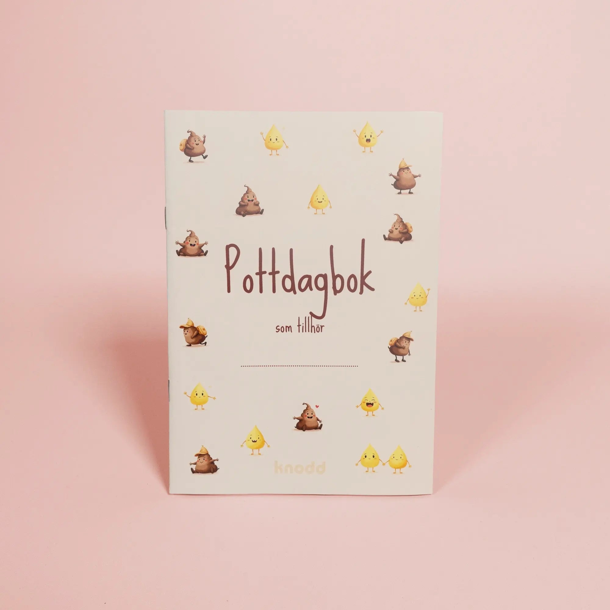 Potträningsdagbok för barn med illustrationer och plats att skriva framsteg